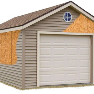 greenbriar 12×20 wood garage shed kit – all pre cut