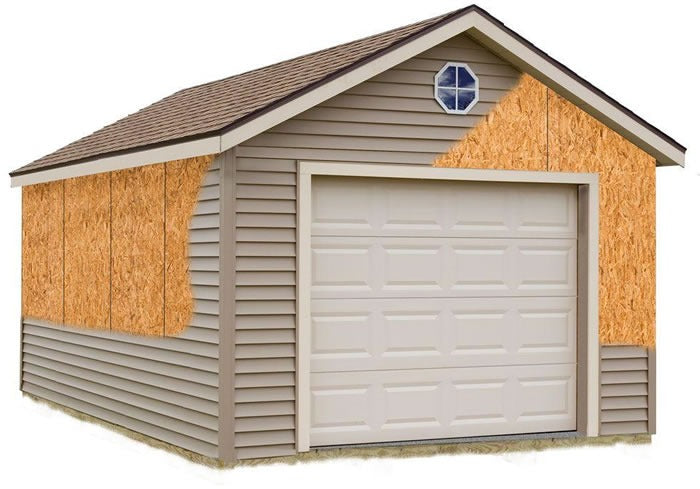 greenbriar 12×16 wood garage shed kit – all pre cut greenbriar 12×16 wood garage shed kit – all pre cut