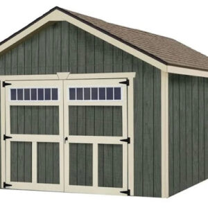 dover 12×16 wood storage garage shed kit – all pre cut floor included
