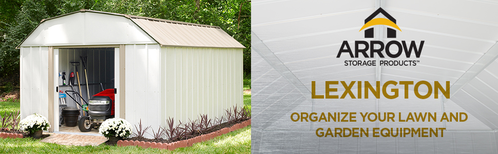 Arrow 10 ft x 14 ft Lexington Galvanized Steel Storage Shed D