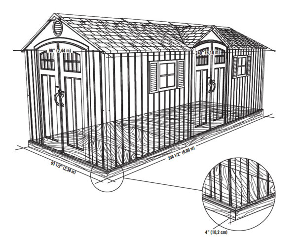 20 ft. W x 8 ft. D Plastic Storage Shed 20 ft. W x 8 ft. D Plastic Storage Shed