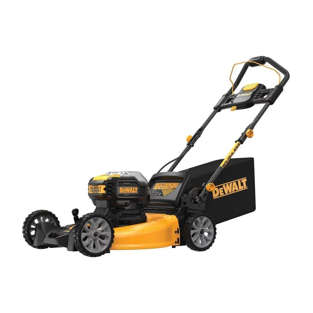 dewalt 2x20v max lithium ion cordless brushless 21.5 inch walk behind self propelled mower