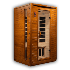 dynamic sauna versailles 2 person low emf (under 8mg) far infrared sauna (canadian hemlock)