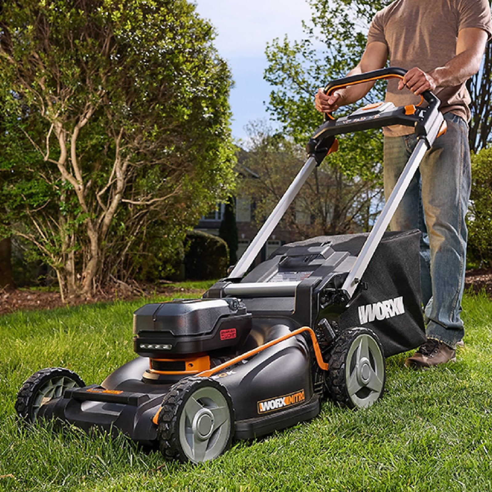 worx nitro wg760 40v 21″ cordless self propelled lawn mower with brushless motor (batteries & charger included) worx nitro wg760 40v 21″ cordless self propelled lawn mower with brushless motor (batteries & charger included)