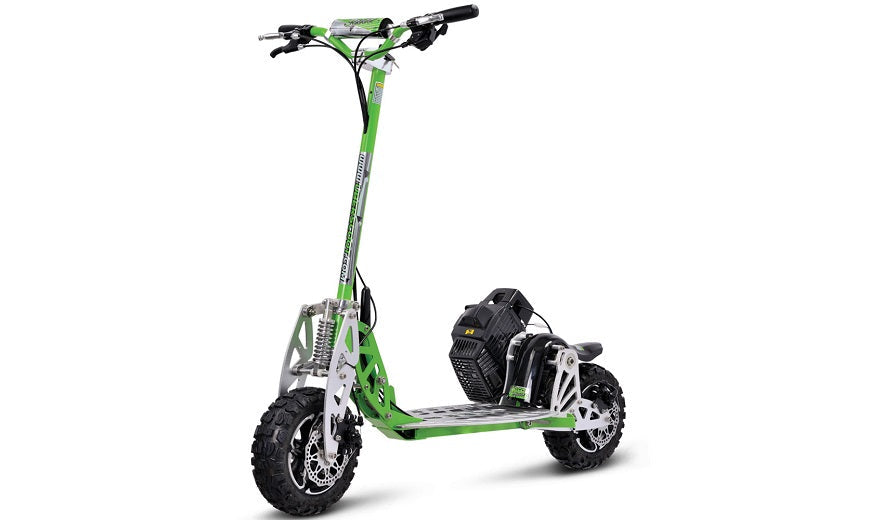 mototec uberscoot evo 70x green speed gas scooter