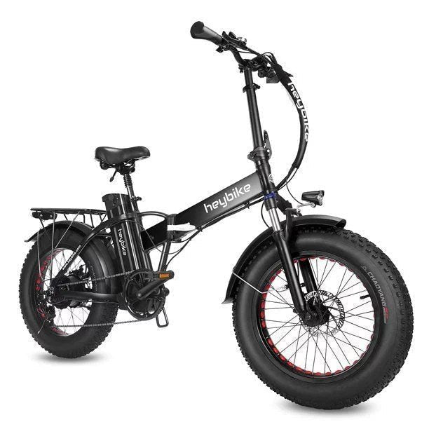 heybike mars electric bike foldable 20 x 4.0 fat tire electric bicycle with 500w motor 48v 12.5ah removable battery shimano 7 speed and dual shock
