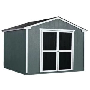 handy home products princeton 10 ft. x 10 ft. wood storage shed