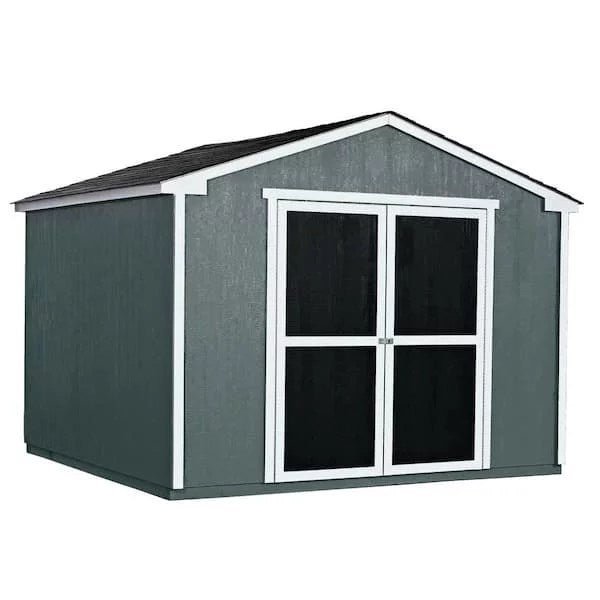 handy home products princeton 10 ft. x 10 ft. wood storage shed handy home products princeton 10 ft. x 10 ft. wood storage shed