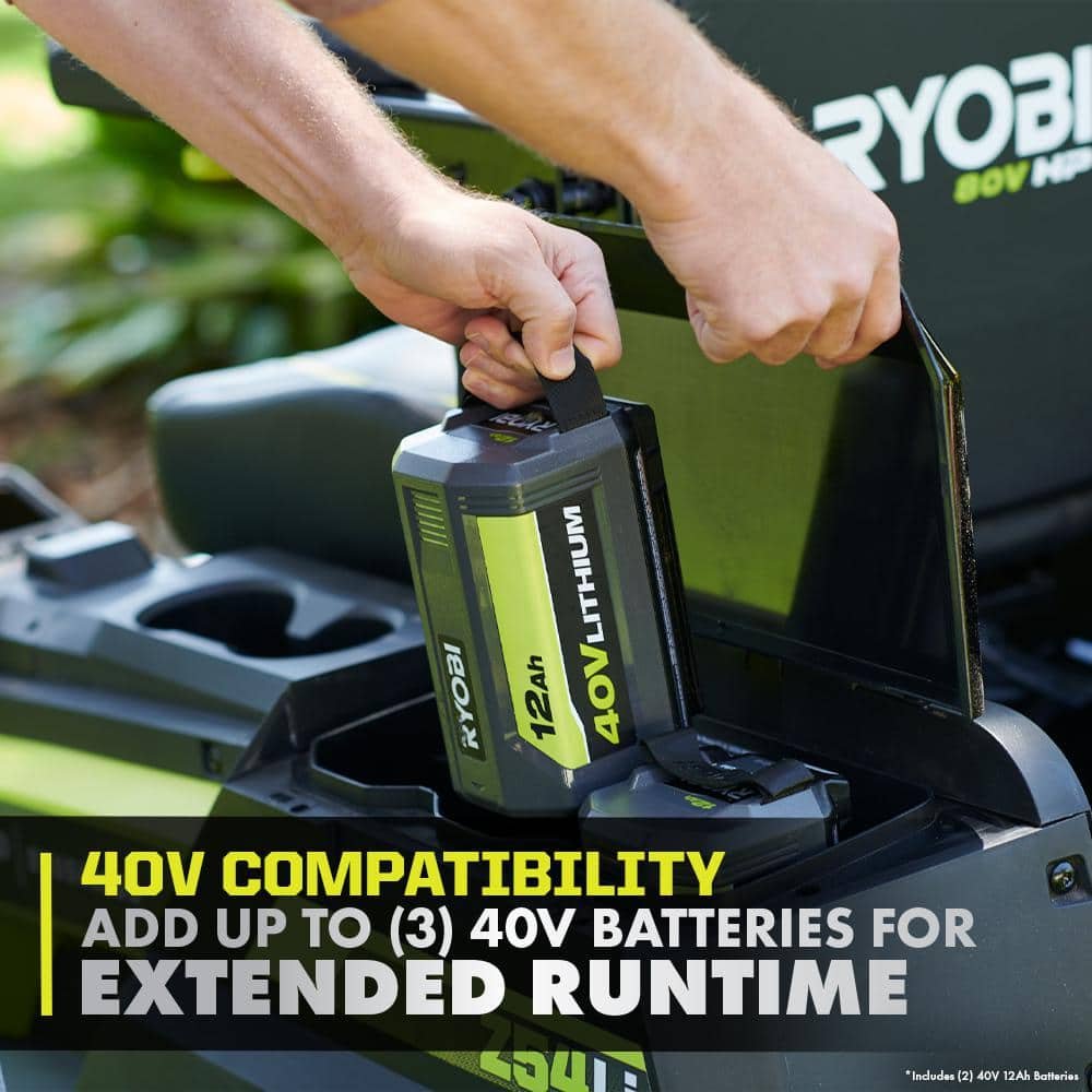 ryobi 80v hp brushless 42 in. battery electric cordless zero turn riding mower batteries and charger 80v batteries 40v ryobi 80v hp brushless 42 in. battery electric cordless zero turn riding mower batteries and charger 80v batteries 40v