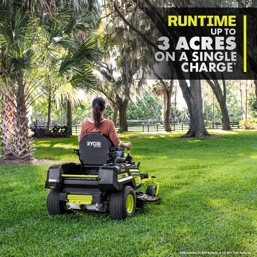 ryobi 80v hp brushless 42 in. battery electric cordless zero turn riding mower batteries and charger 80v batteries 40v ryobi 80v hp brushless 42 in. battery electric cordless zero turn riding mower batteries and charger 80v batteries 40v