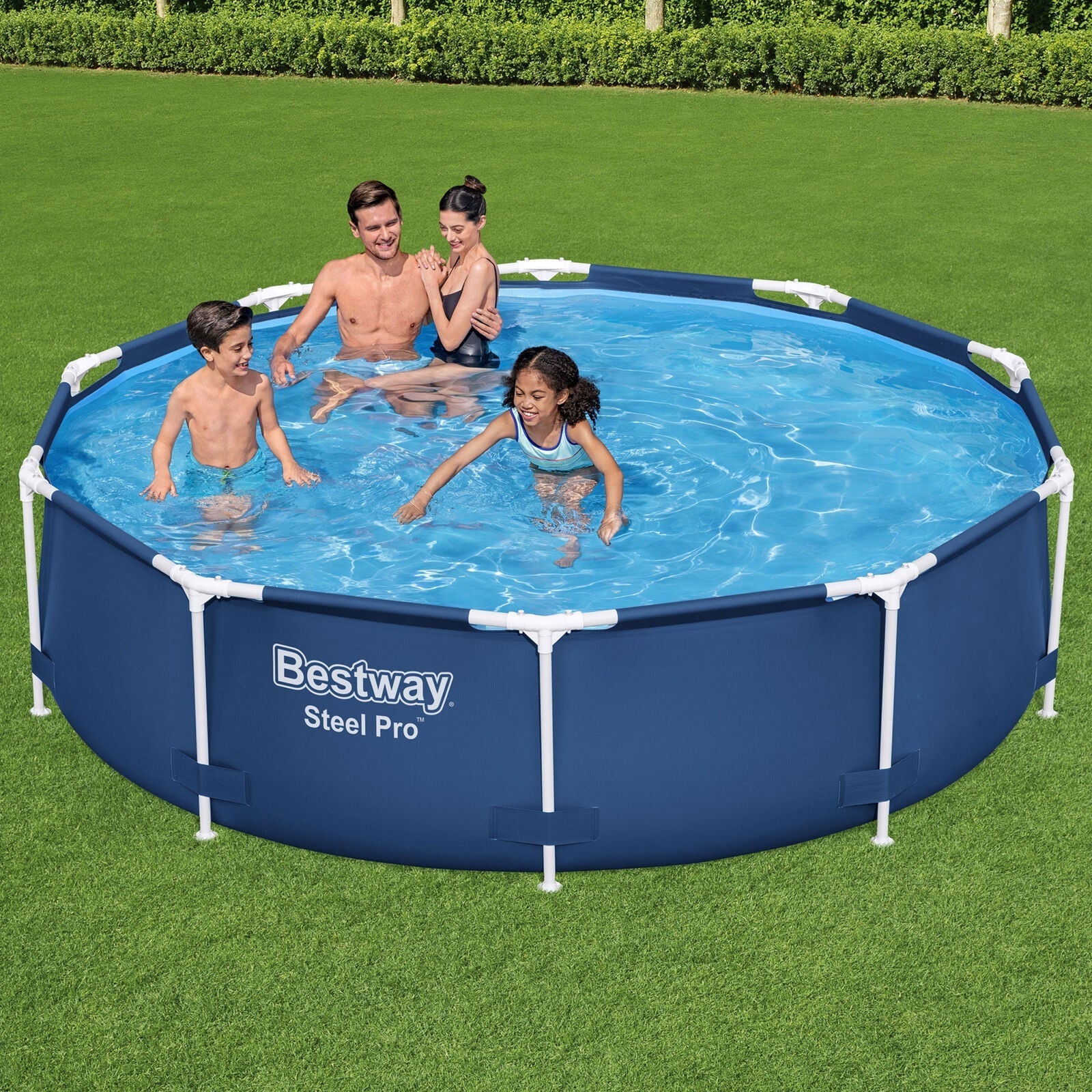 bestway steel pro 10’x30″ round above ground swimming pool set with filter pump bestway steel pro 10’x30″ round above ground swimming pool set with filter pump
