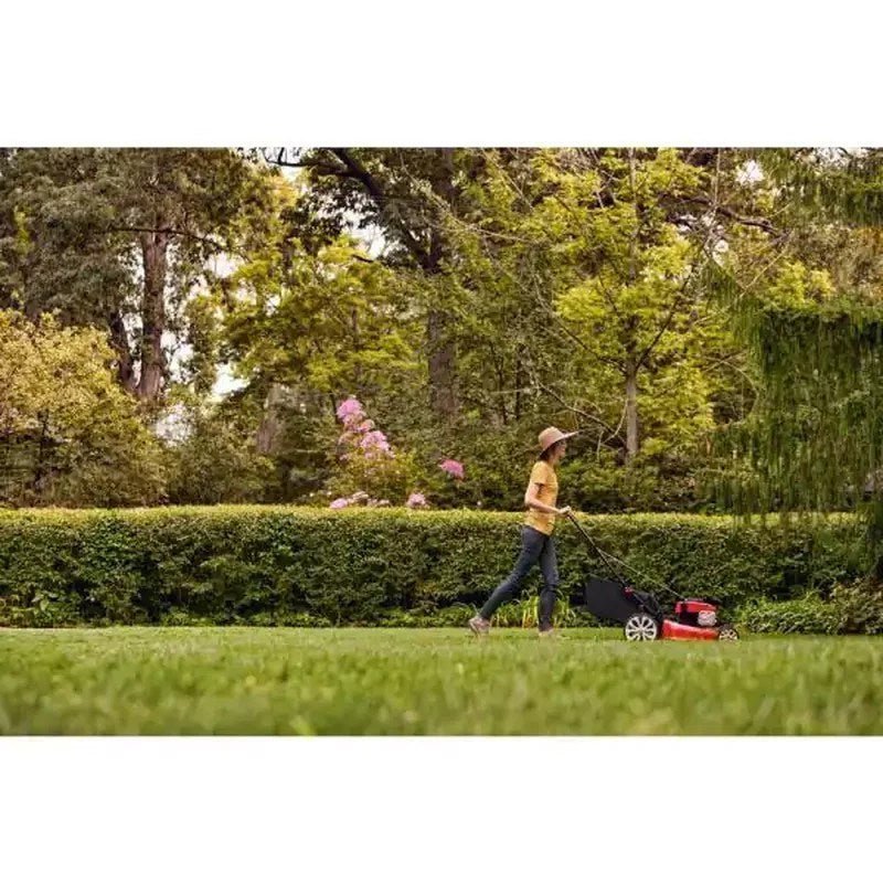 21in. 140cc briggs & stratton self propelled gas lawn mower with mulching kit included