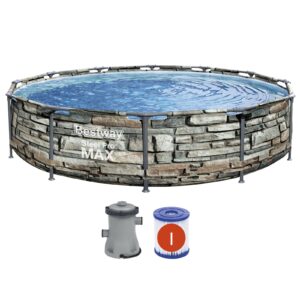 bestway 12′ x 30″ steel pro max round above ground swimming pool