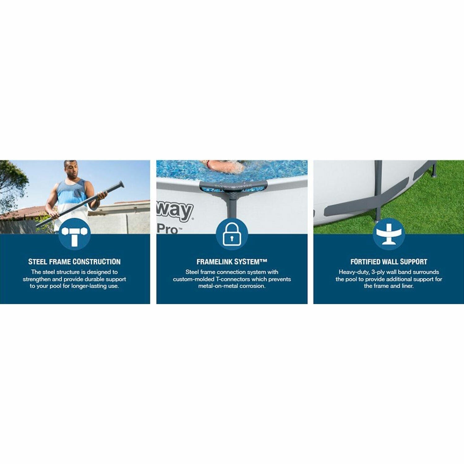 bestway steel pro max 12′ x 30″ frame above ground pool set bestway steel pro max 12′ x 30″ frame above ground pool set