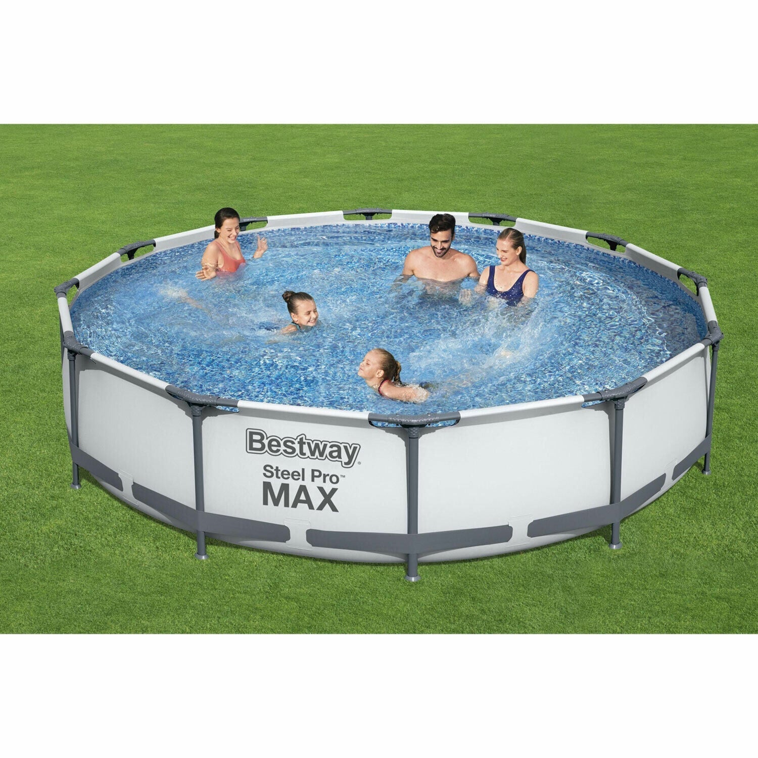bestway steel pro max 12′ x 30″ frame above ground pool set bestway steel pro max 12′ x 30″ frame above ground pool set