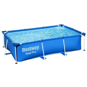 bestway steel pro 8.5’x67″x24″ rectangular above ground outdoor swimming pool