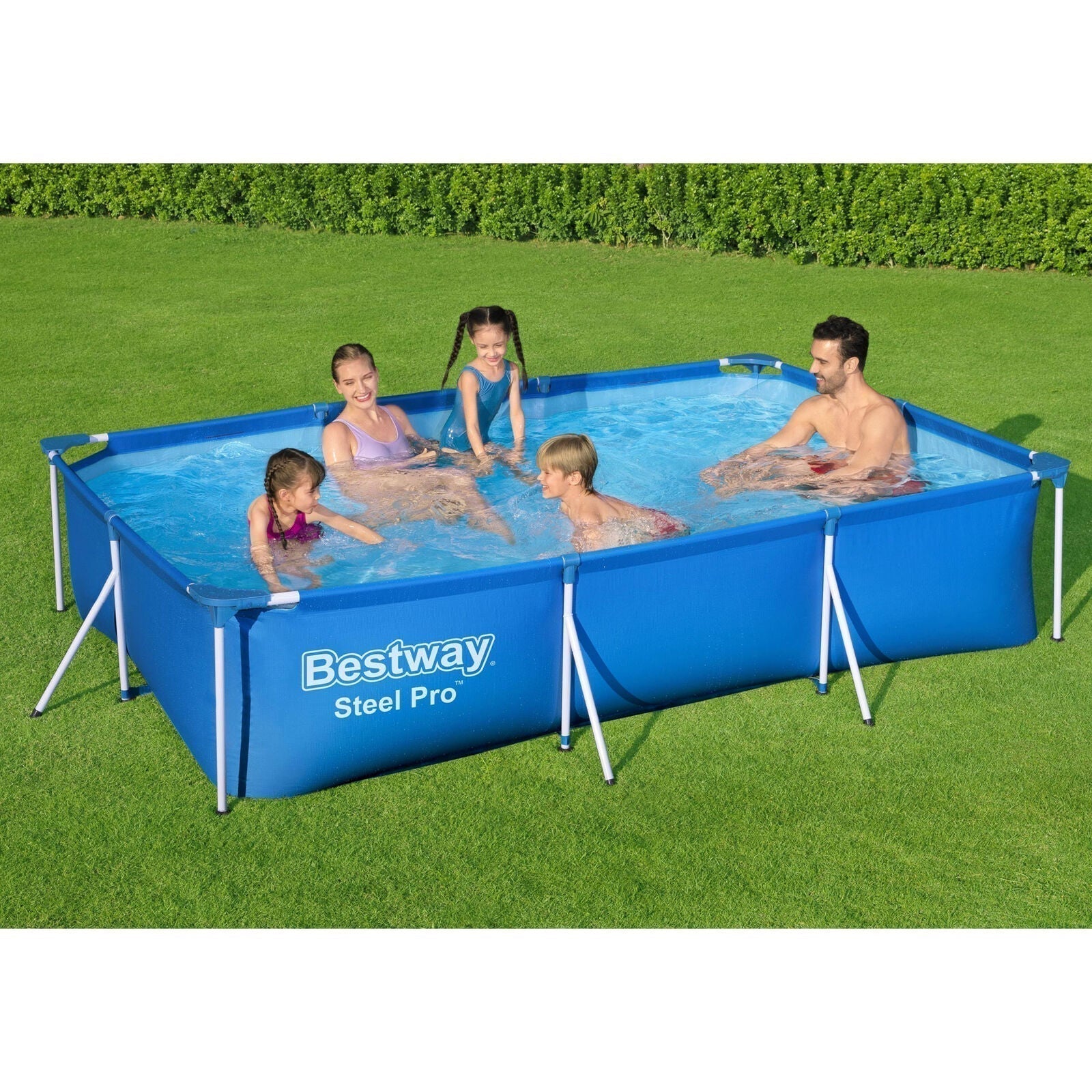 bestway steel pro 9.8′ x 6.6′ x 26″ rectangular above ground swimming pool set bestway steel pro 9.8′ x 6.6′ x 26″ rectangular above ground swimming pool set