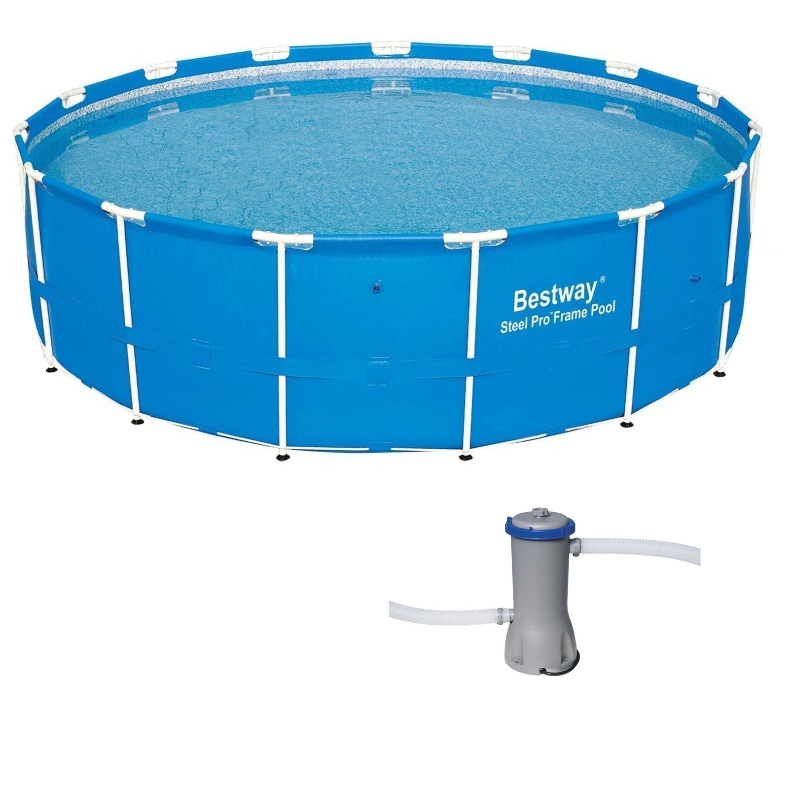 bestway 15ft x 48in steel pro frame above ground pool w/cartridge filter pump bestway 15ft x 48in steel pro frame above ground pool w/cartridge filter pump
