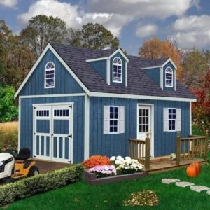 best barns hampton 12×24 wood storage shed kit installation included