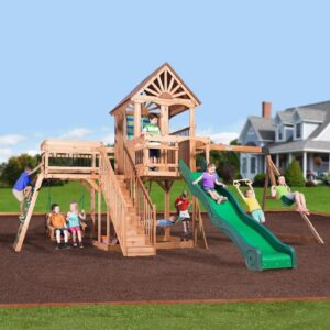 backyard discovery caribbean cedar swing set