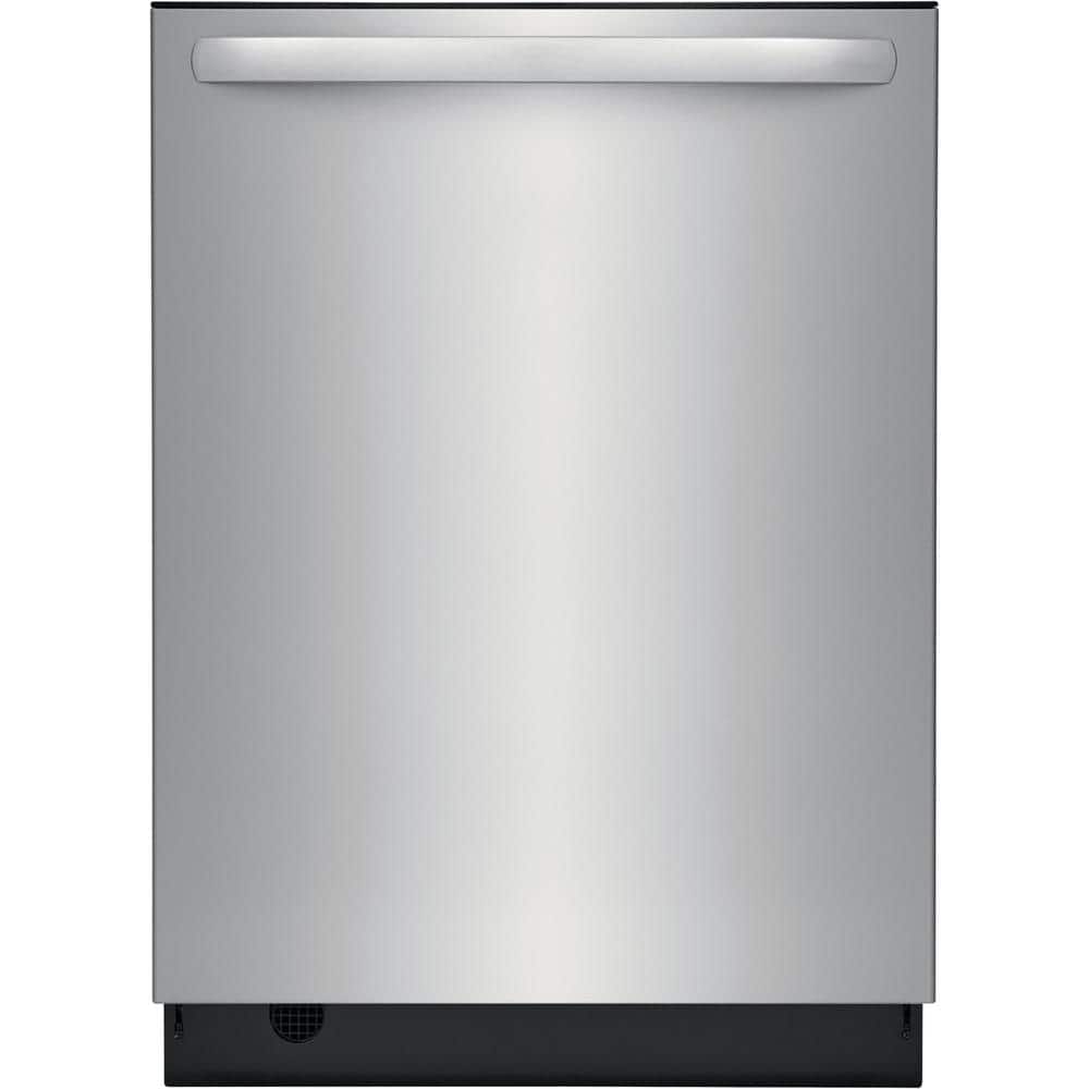 frigidaire 24 in. stainless steel top control built in tall tub dishwasher with stainless steel tub and 3rd level rack, 49 dba