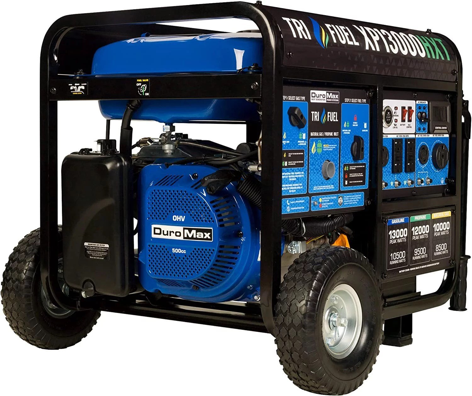 duromax 13000 watt, tri fuel portable generator, w/ co alert duromax 13000 watt, tri fuel portable generator, w/ co alert
