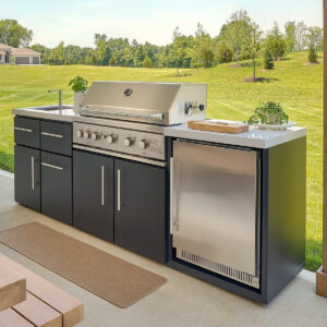 emory 9′ outdoor kitchen island