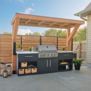 timber rock outdoor grill cook station