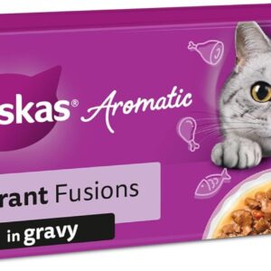 whiskas aromatic adult wet cat food in gravy 40x85g fragrant fusions