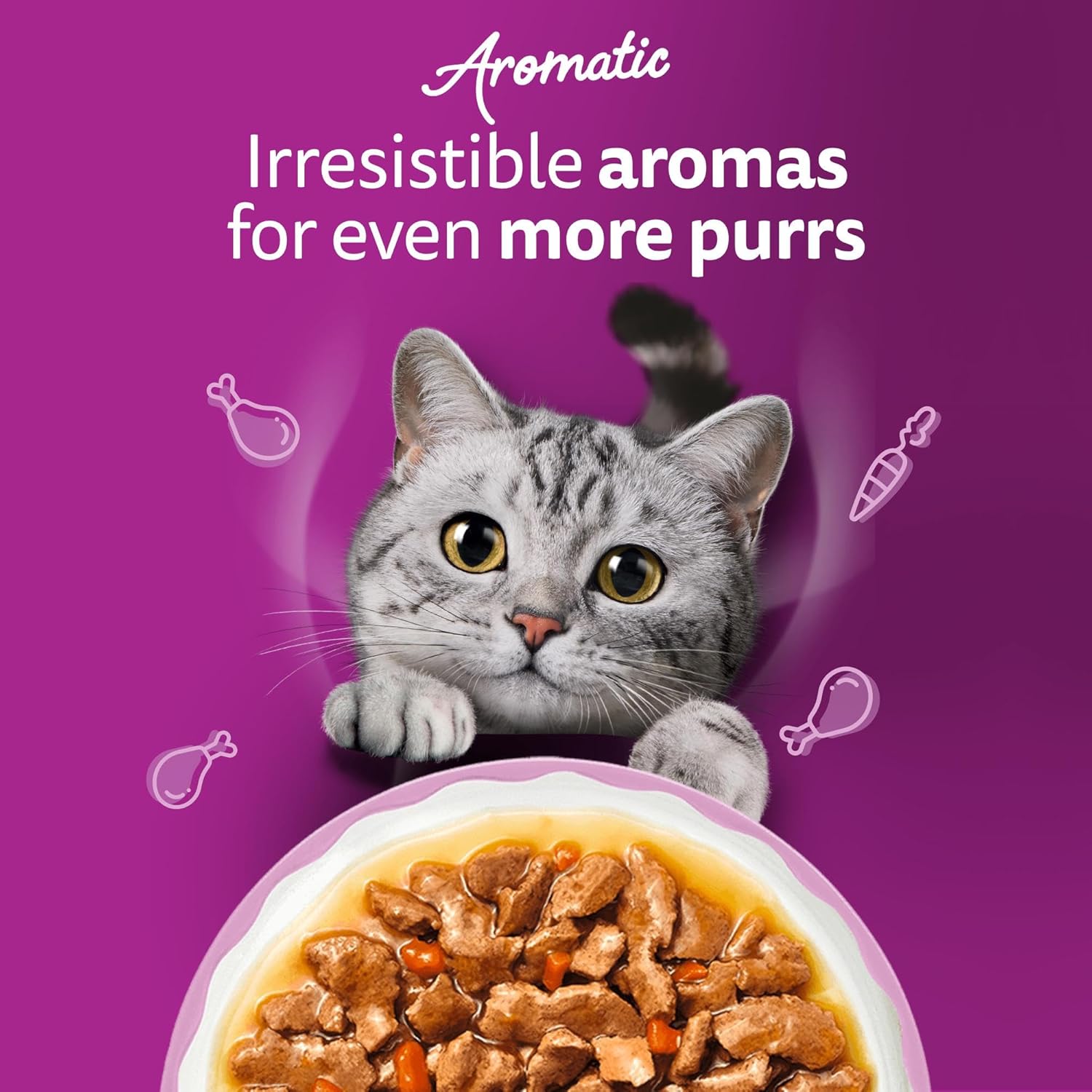whiskas aromatic adult wet cat food in gravy 40x85g fragrant fusions whiskas aromatic adult wet cat food in gravy 40x85g fragrant fusions