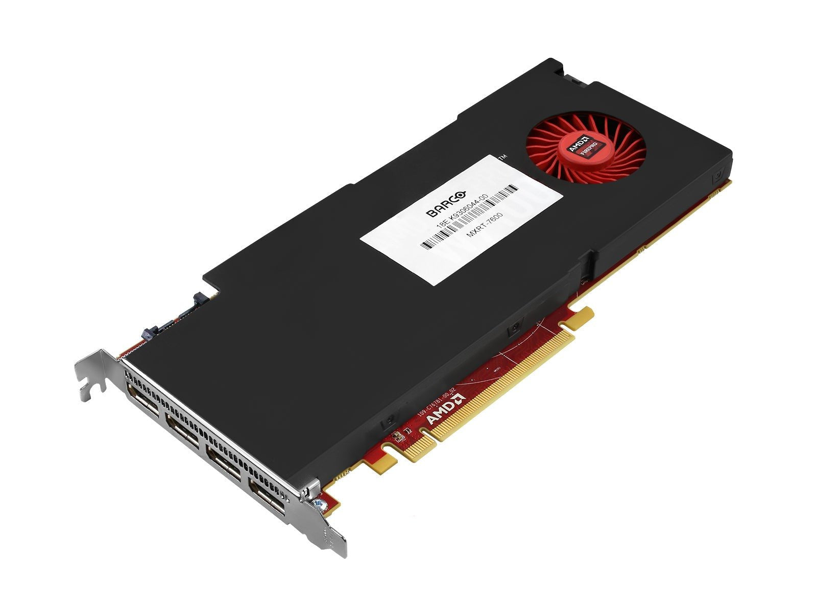 barco mxrt 7600 8gb pcle 3.0 4dp quad head graphic card (k9306044)